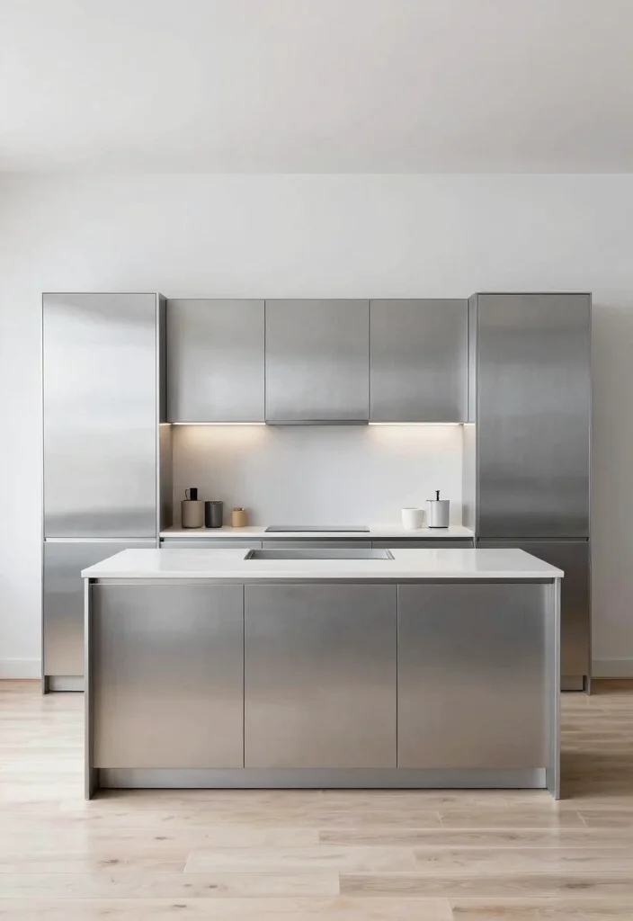 15 Aluminium Kitchen Cabinets 2026 Trending Ideas With Sleek Modern Style 1 15 Aluminium Kitchen Cabinets 2026 Trending Ideas With Sleek Modern Style - 1. Futuristic Minimalism 1