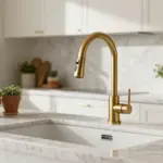 15 Brushed Gold Kitchen Faucet Ideas With Luxe Shine