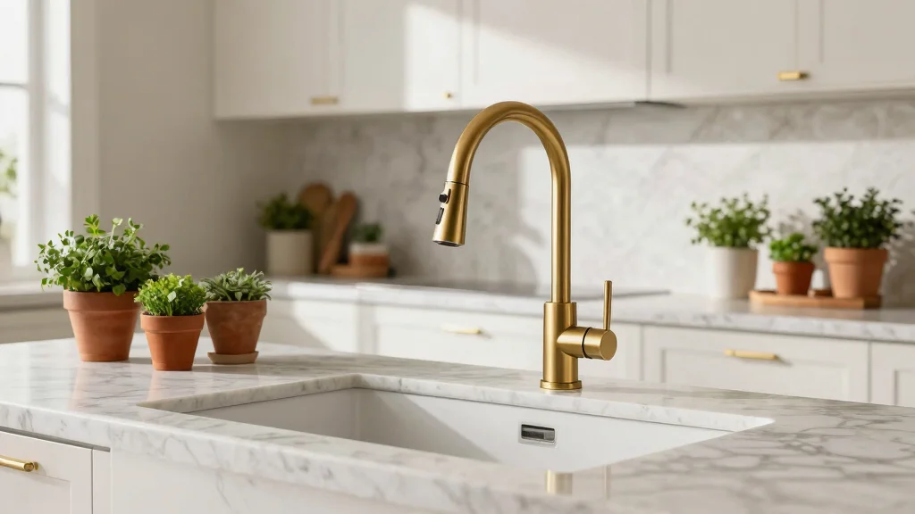 15 Brushed Gold Kitchen Faucet Ideas With Luxe Shine