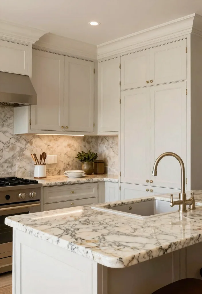 15 Cream Granite Countertops Kitchen Ideas With Soft Glow - 15. Timeless Elegance 1