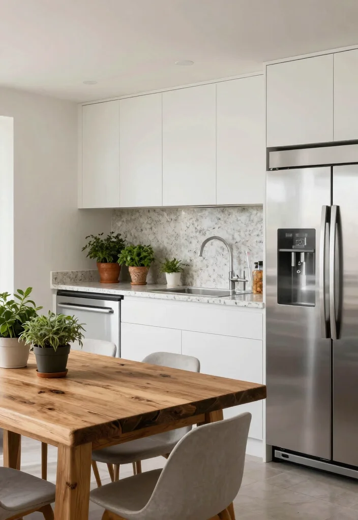 15 Cream Granite Countertops Kitchen Ideas With Soft Glow - 2. Modern Meets Rustic 1