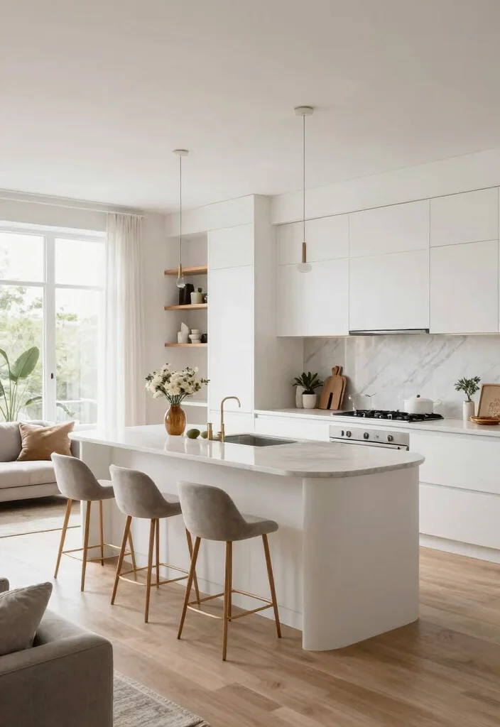 15 Curved Kitchen Cabinets Ideas With Unique Flow 1 15 Curved Kitchen Cabinets Ideas With Unique Flow - 1. Open-Concept Harmony 1