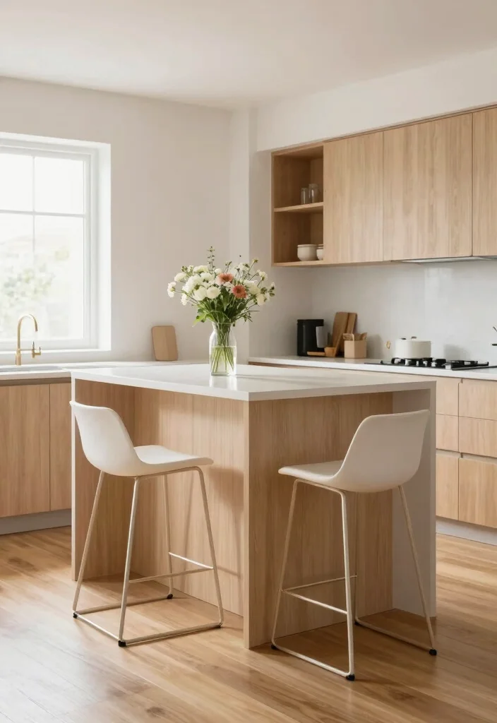 15 Kitchen Breakfast Counter Design Ideas With Smart Layout - 1. Minimalist Breakfast Bar 1