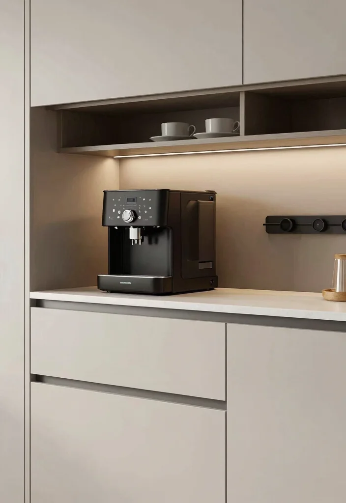 15 Kitchen Breakfast Counter Design Ideas With Smart Layout - 11. Integrated Appliances 1