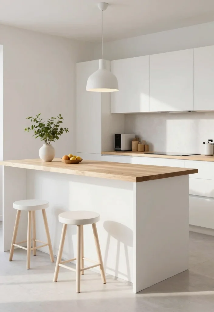 15 Kitchen Breakfast Counter Design Ideas With Smart Layout - 6. Modern Scandinavian Design 1