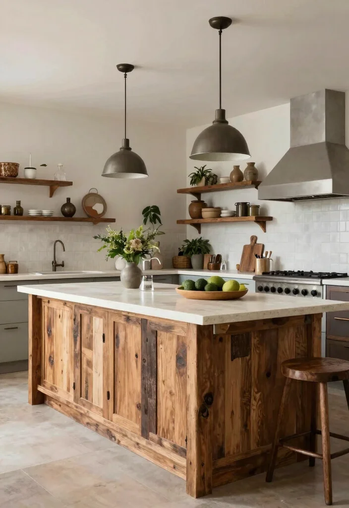 15 Kitchen Design With Island Ideas That Maximize Function - 14. Rustic Chic Islands 1