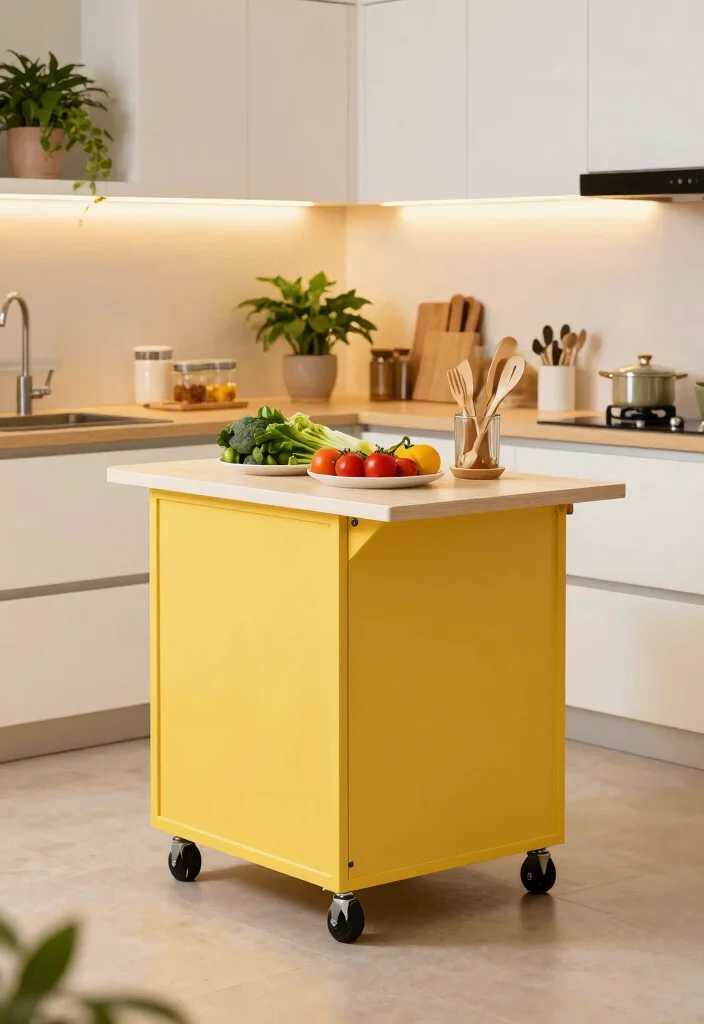 15 Kitchen Design With Island Ideas That Maximize Function - 2. Portable Kitchen Islands 1