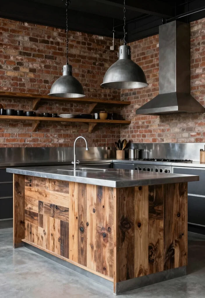 15 Kitchen Design With Island Ideas That Maximize Function - 7. Industrial Style Islands 1
