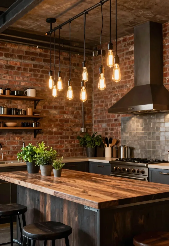 15 Kitchen Island Lamp Ideas With Stylish Glow 3 15 Kitchen Island Lamp Ideas With Stylish Glow - 3. Industrial-Style Edison Bulb Fixtures 1