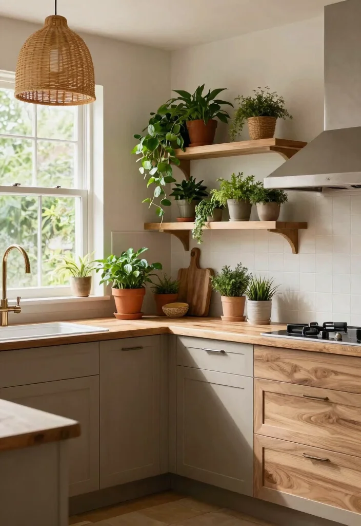 15 Light Taupe Kitchen Cabinets Ideas With Soft Elegance - 5. Nature-Inspired Designs with Wood Accents 1