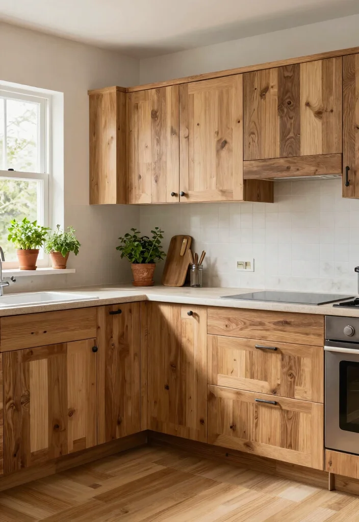 15 Natural Oak Kitchen Cabinets Ideas With Timeless Warmth - 4. Eco-Friendly Designs 1
