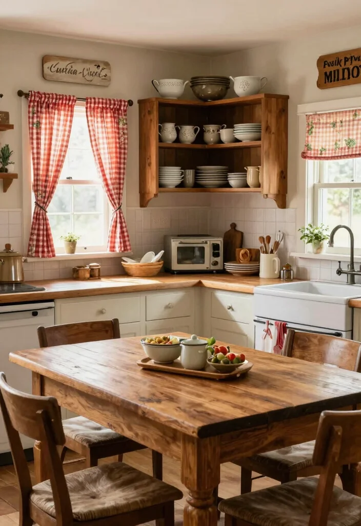 15 Oak Countertop Kitchen Ideas With Natural Warmth - 9. Rustic Country Kitchen 1