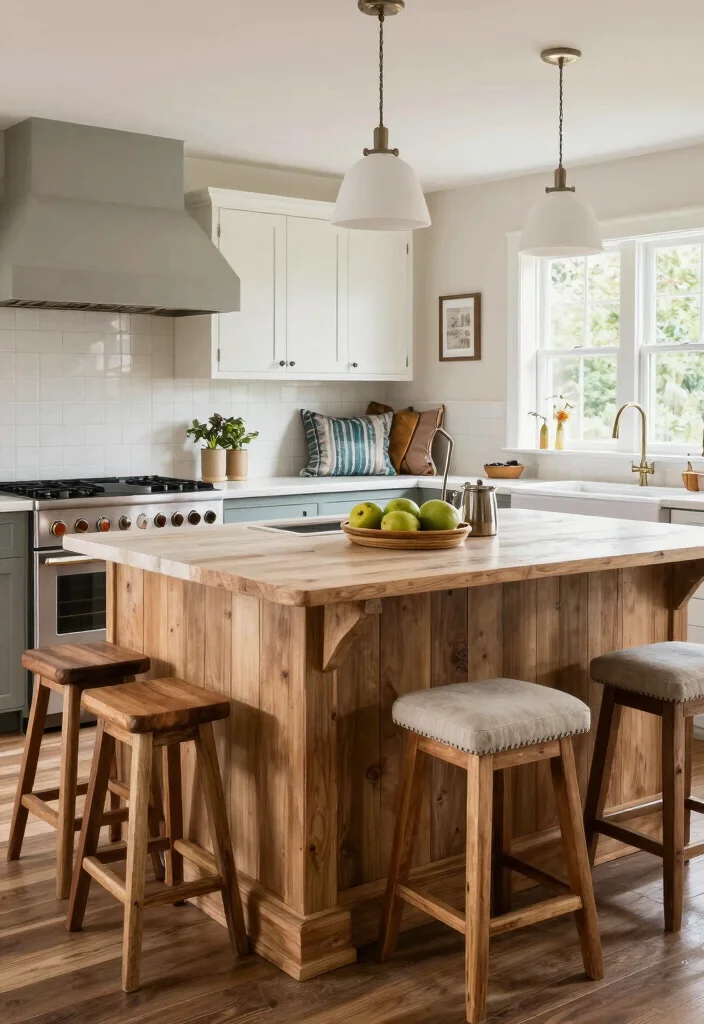 15 Shiplap Kitchen Island Ideas With Farmhouse Charm - 9. Farmhouse Style Bar Seating 1