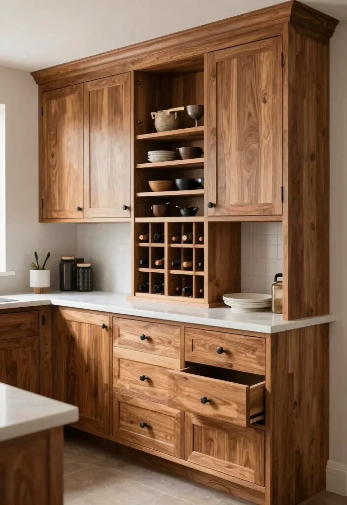 15 Wooden Kitchen Cabinets Modern Ideas With Clean Lines - 14. Customized Cabinet Solutions 1