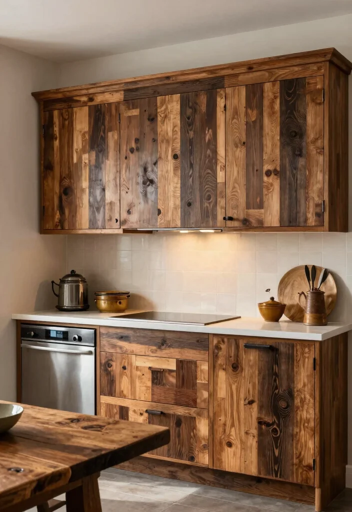 16 2026 Kitchen Cabinet Trends Ideas You'll See Everywhere - 2. Reclaimed Wood Cabinets: Vintage Charm 1