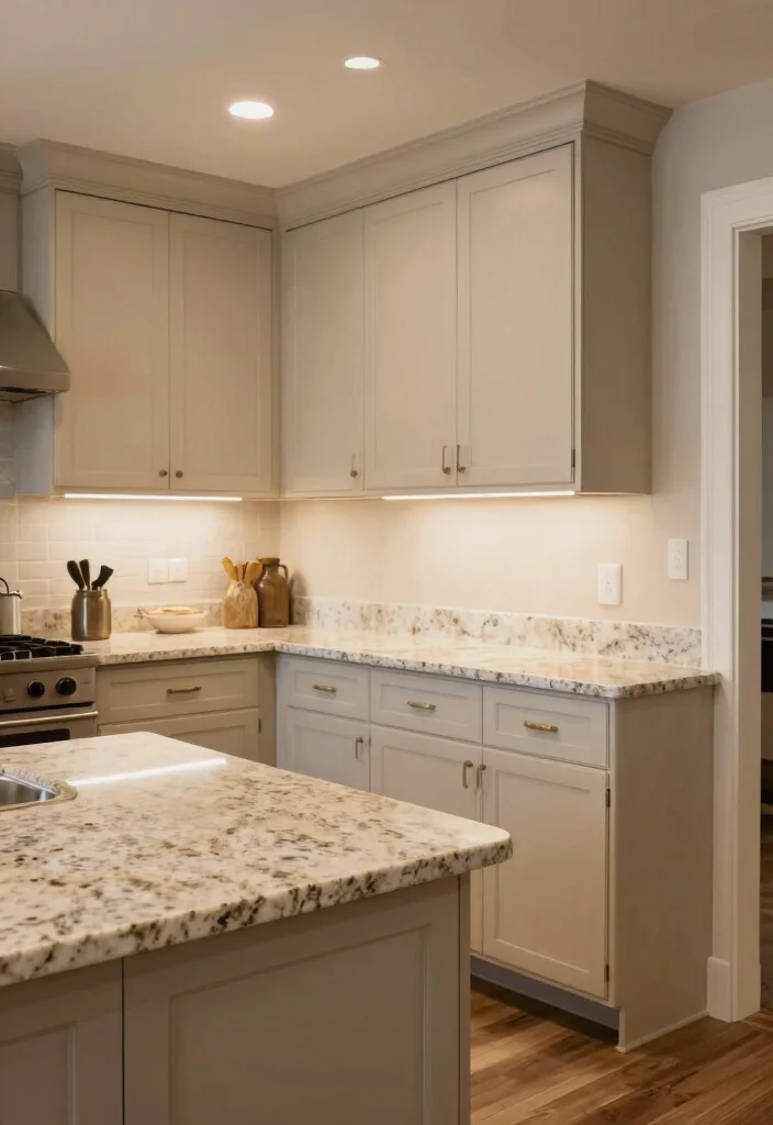 16 Beige Granite Countertops Kitchen Ideas With Classic Appeal - 10. Timeless Elegance with Transitional Styles 1