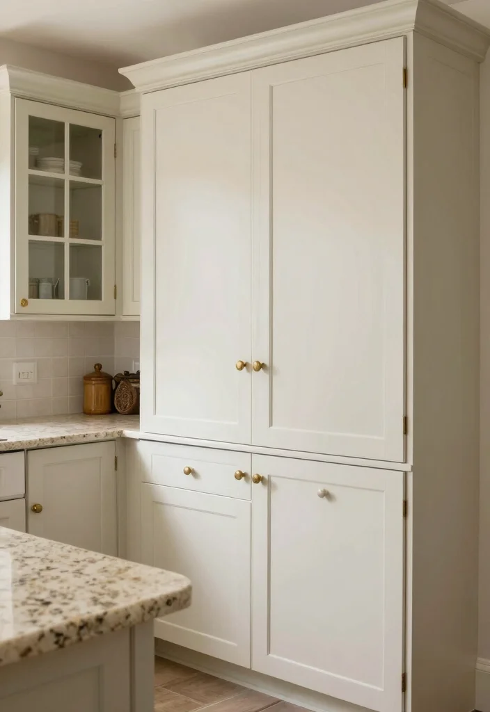 16 Beige Granite Countertops Kitchen Ideas With Classic Appeal - 13. Shaker Style Cabinets for Classic Elegance 1