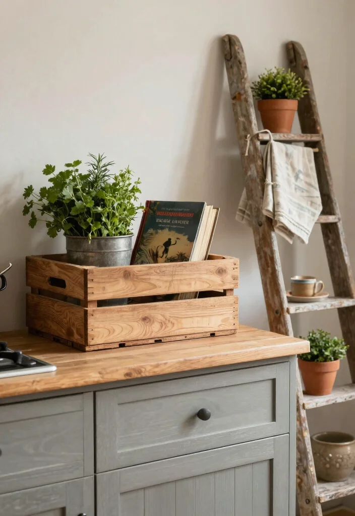 16 Chic Decor Ideas for Your Kitchen Cabinets 4 16 Chic Decor Ideas for Your Kitchen Cabinets - 4. Charming Farmhouse Accents 1