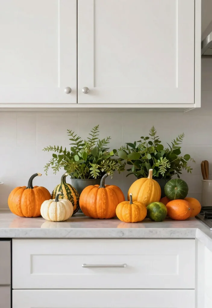 16 Chic Decor Ideas for Your Kitchen Cabinets 9 16 Chic Decor Ideas for Your Kitchen Cabinets - 9. Seasonal Decor 1