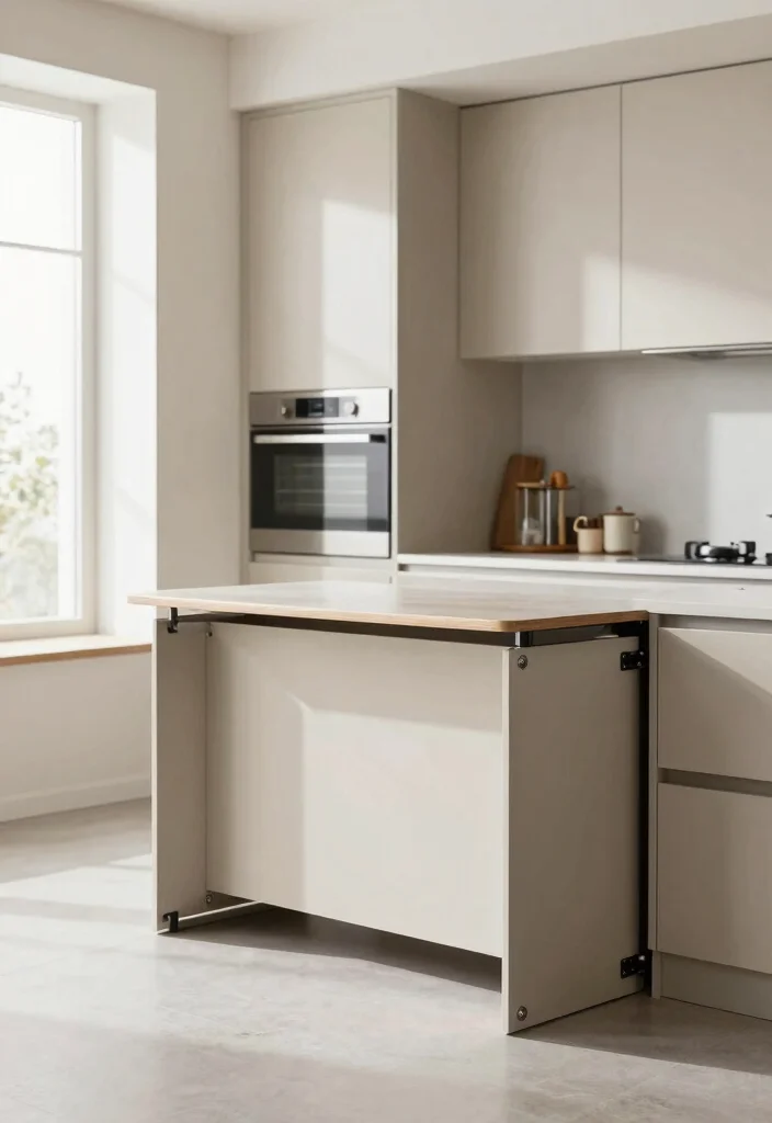 16 Movable Kitchen Cabinets Ideas With Flexible Design 4 16 Movable Kitchen Cabinets Ideas With Flexible Design - 4. Foldable Cabinets for Space Efficiency 1