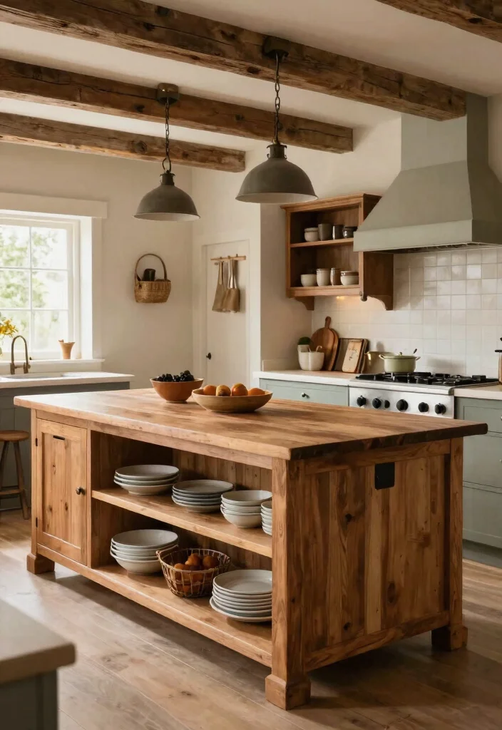 16 Small Kitchen Islands Ideas That Save Space 11 16 Small Kitchen Islands Ideas That Save Space - 11. Traditional Farmhouse Island 1