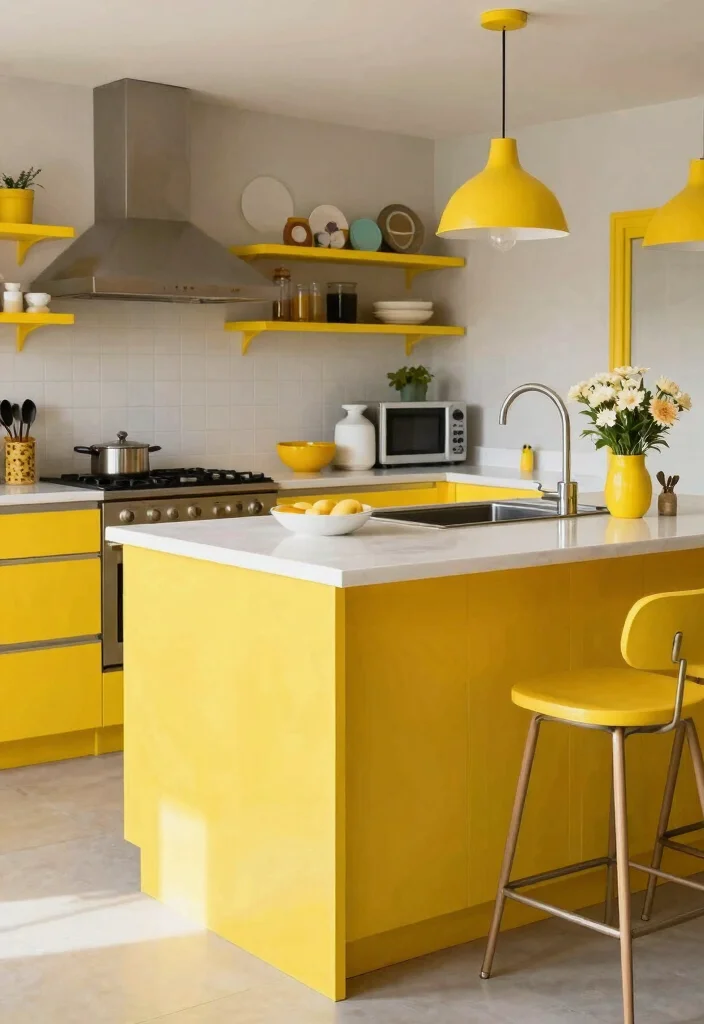 16 Small Kitchen Islands Ideas That Save Space 15 16 Small Kitchen Islands Ideas That Save Space - 15. Creative Use of Color 1