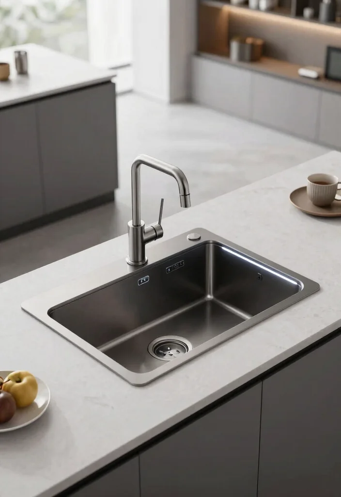 16 Types of Kitchen Sinks Ideas to Match Your Style 14 16 Types of Kitchen Sinks Ideas to Match Your Style - 14. Smart Sinks with Innovative Features 1