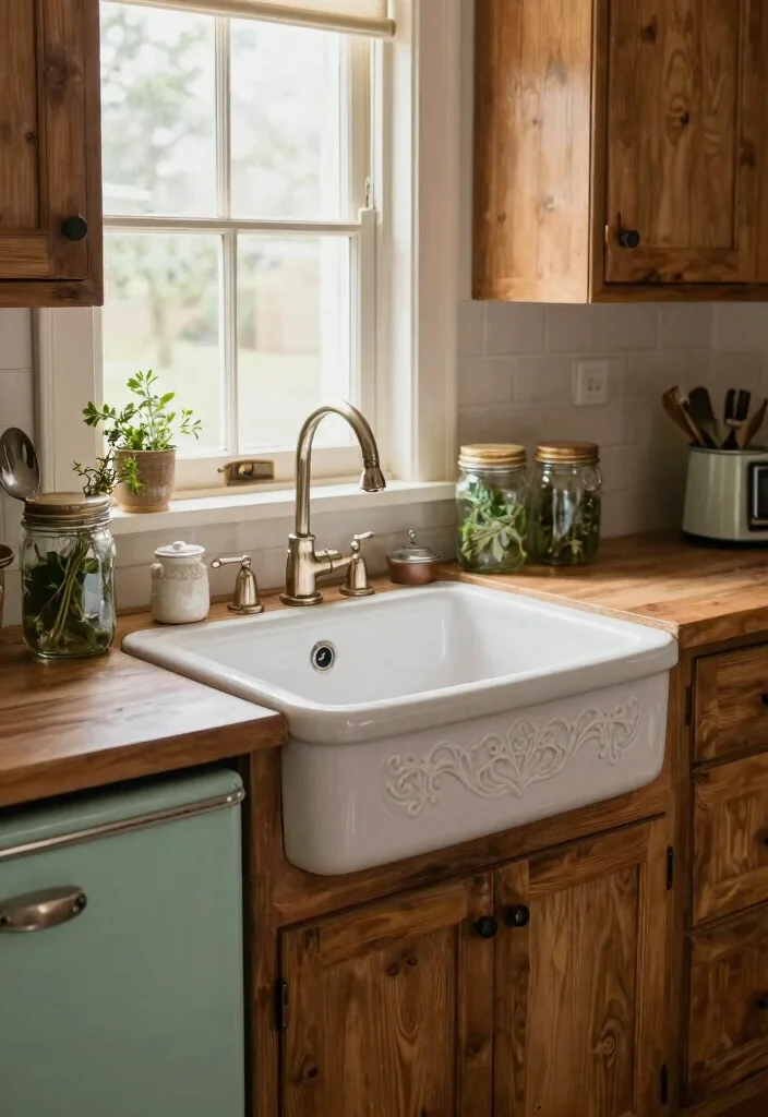 16 Types of Kitchen Sinks Ideas to Match Your Style 6 16 Types of Kitchen Sinks Ideas to Match Your Style - 6. Vintage-Inspired Sinks 1