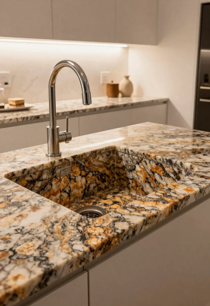 16 Under Mount Kitchen Sink Ideas With Clean Finish - 14. Natural Stone Sinks 1