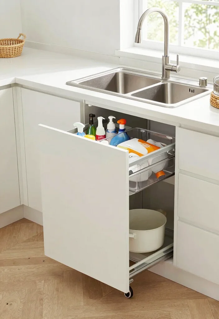 16 Under Mount Kitchen Sink Ideas With Clean Finish - 5. Under Sink Storage Solutions 1