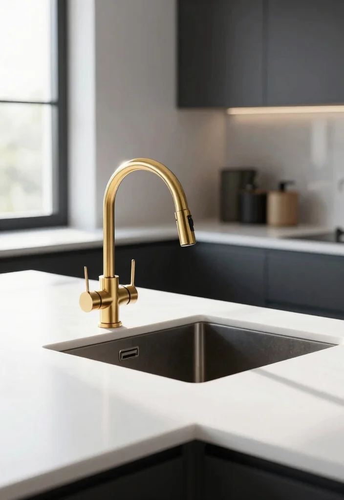 16 Under Mount Kitchen Sink Ideas With Clean Finish - 6. Stylish Fixtures 1