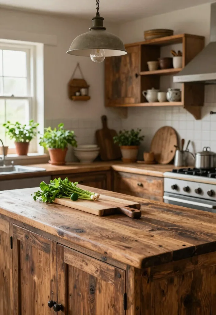 16 Warm Natural Charm Wood Countertops Kitchen Ideas Trending in 2026 1 16 Warm Natural Charm Wood Countertops Kitchen Ideas Trending in 2026 - 1. Reclaimed Wood Masterpieces 1