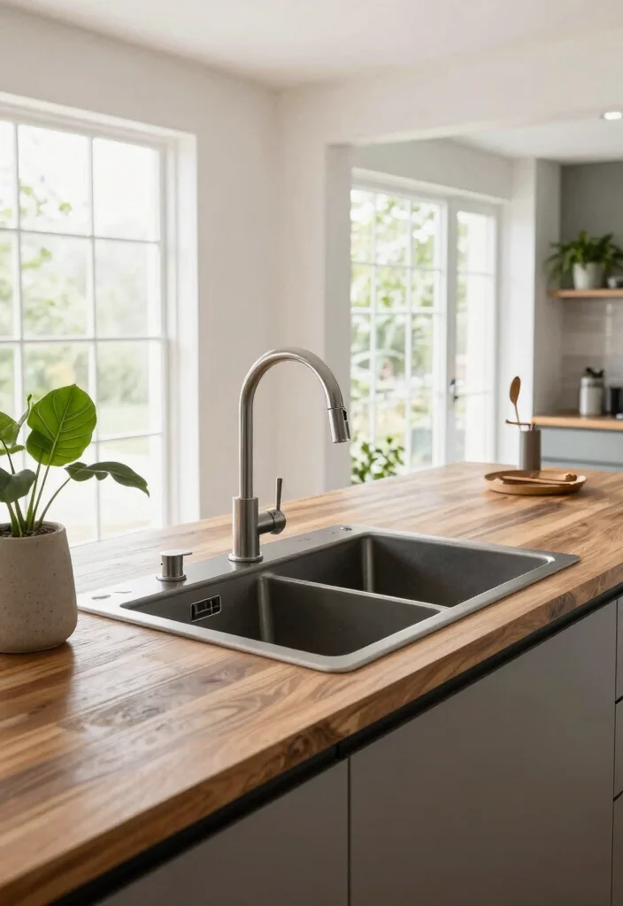 16 Warm Natural Charm Wood Countertops Kitchen Ideas Trending in 2026 10 16 Warm Natural Charm Wood Countertops Kitchen Ideas Trending in 2026 - 10. Integrated Sinks for Seamlessness 1