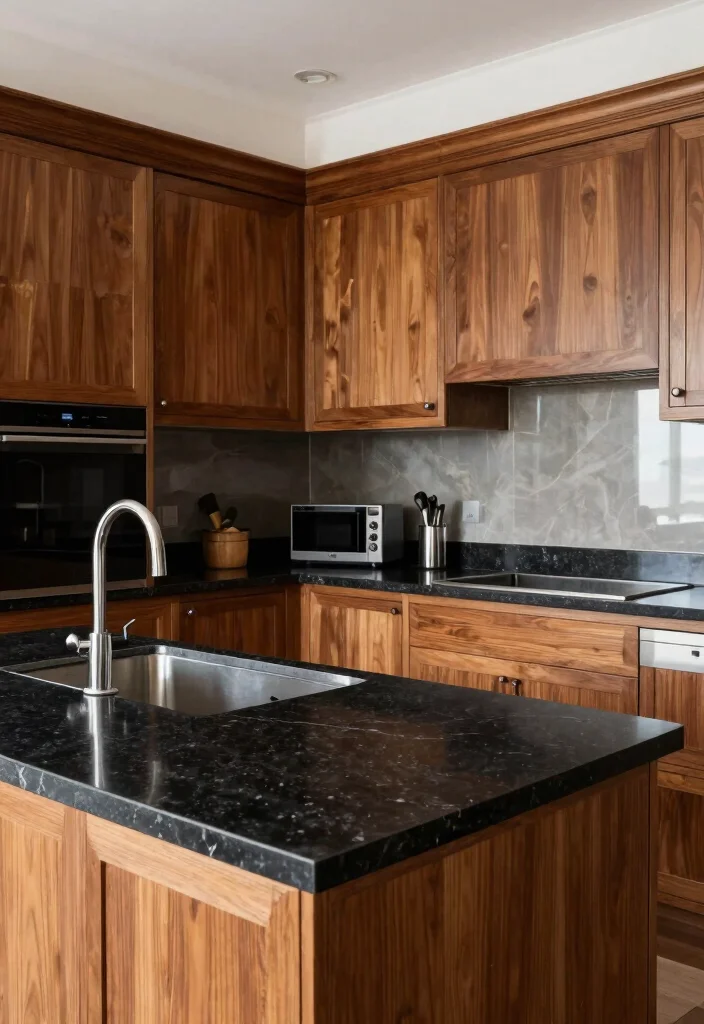 17 Black Granite Countertops Kitchen Modern Ideas With Sleek Style - 17. Timeless Elegance with Black Granite 1