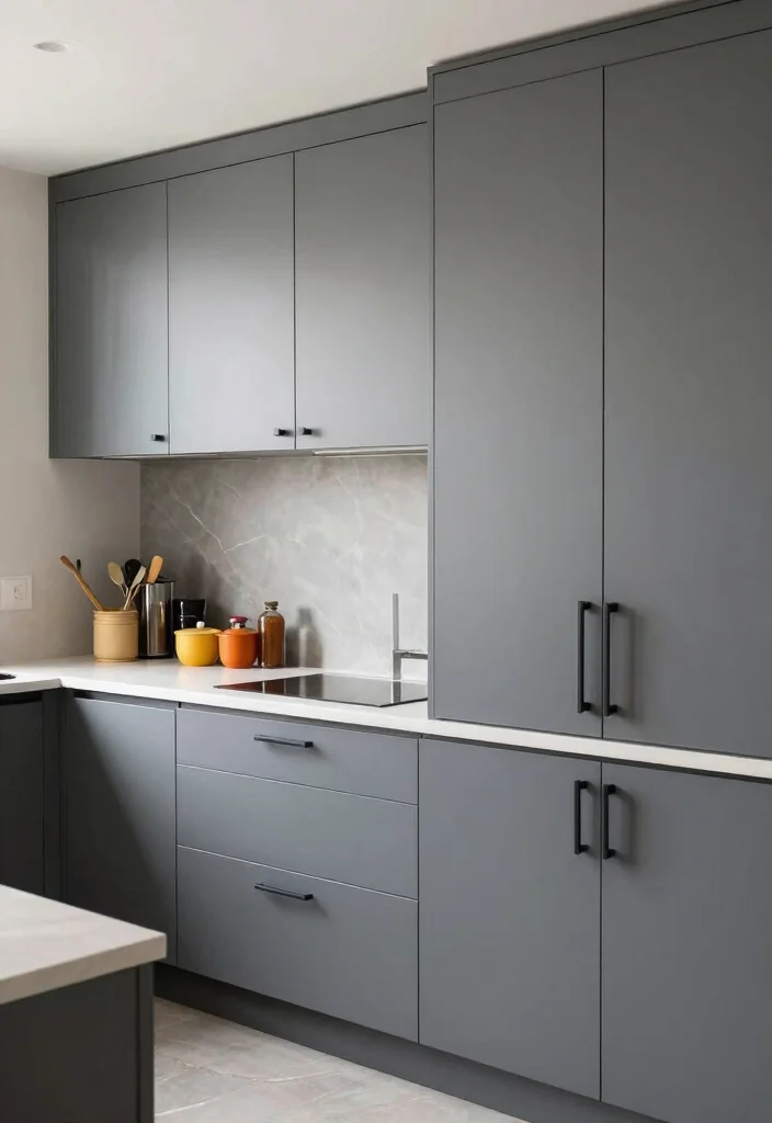 17 Floating Cabinets Kitchen Ideas With Minimal Appeal 13 17 Floating Cabinets Kitchen Ideas With Minimal Appeal - 13. Contemporary Floating Cabinets with Bold Hardware 1