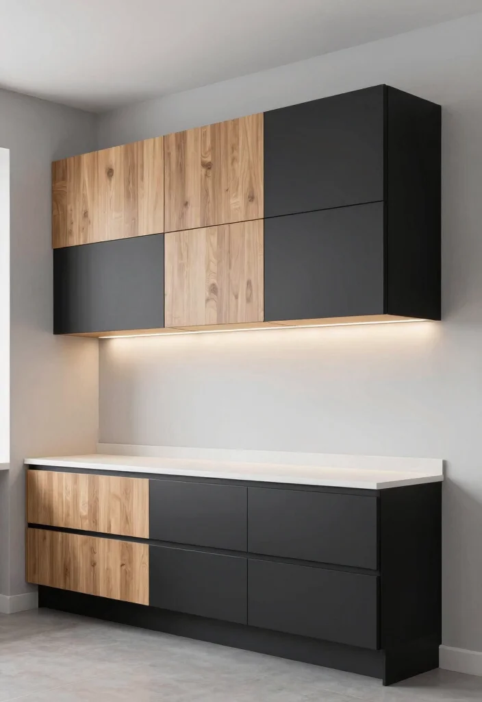 17 Floating Cabinets Kitchen Ideas With Minimal Appeal 4 17 Floating Cabinets Kitchen Ideas With Minimal Appeal - 4. Geometric Floating Cabinets for a Modern Edge 1