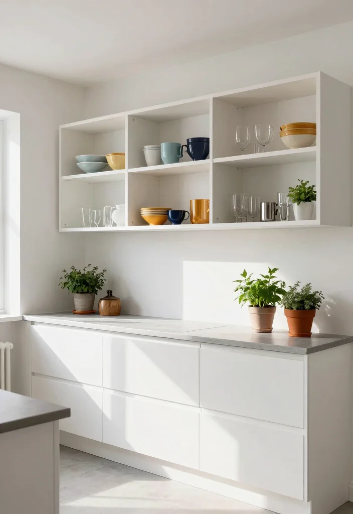 17 Floating Cabinets Kitchen Ideas With Minimal Appeal 6 17 Floating Cabinets Kitchen Ideas With Minimal Appeal - 6. Open Shelving Combined with Floating Cabinets 1