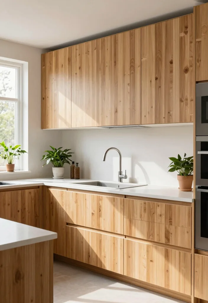 17 Kitchen Cabinets Designs Ideas That Elevate Storage - 1. Eco-Friendly Bamboo Cabinets 1