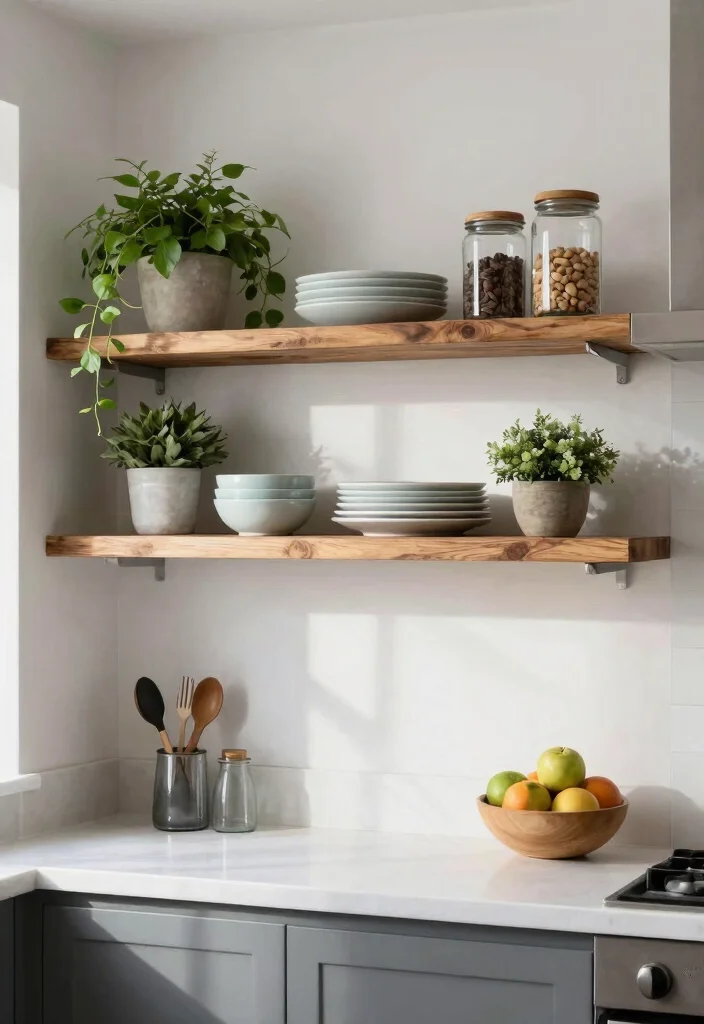 17 Kitchen Cabinets Designs Ideas That Elevate Storage - 4. Open Shelving Cabinets 1