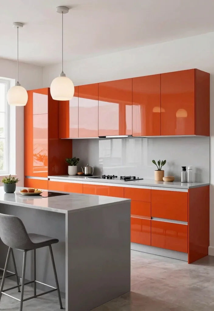17 Kitchen Cabinets Designs Ideas That Elevate Storage - 5. Glossy Finishes for a Modern Look 1