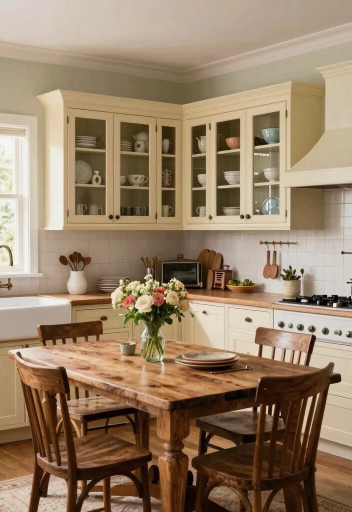17 Kitchen Cabinets Designs Ideas That Elevate Storage - 6. Vintage-Inspired Cabinetry 1