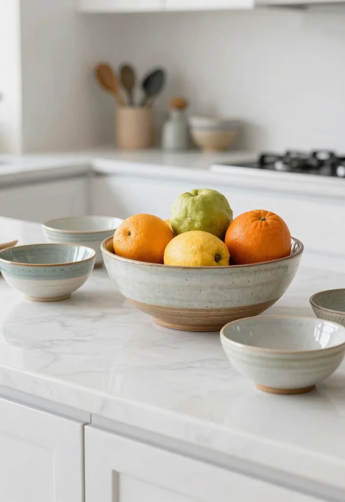 17 Kitchen Counter Organization 2026 Trending Ideas That Keep It Clutter Free - 12. Decorative Bowls for Clever Storage 1