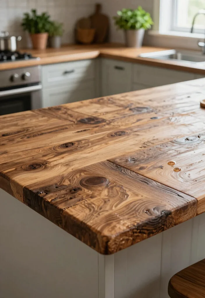 17 Kitchen Countertop Ideas That Upgrade Instantly 1 17 Kitchen Countertop Ideas That Upgrade Instantly - 1. Reclaimed Wood Countertops 1