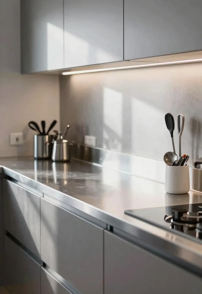 17 Kitchen Countertop Ideas That Upgrade Instantly 6 17 Kitchen Countertop Ideas That Upgrade Instantly - 6. Stainless Steel Countertops 1