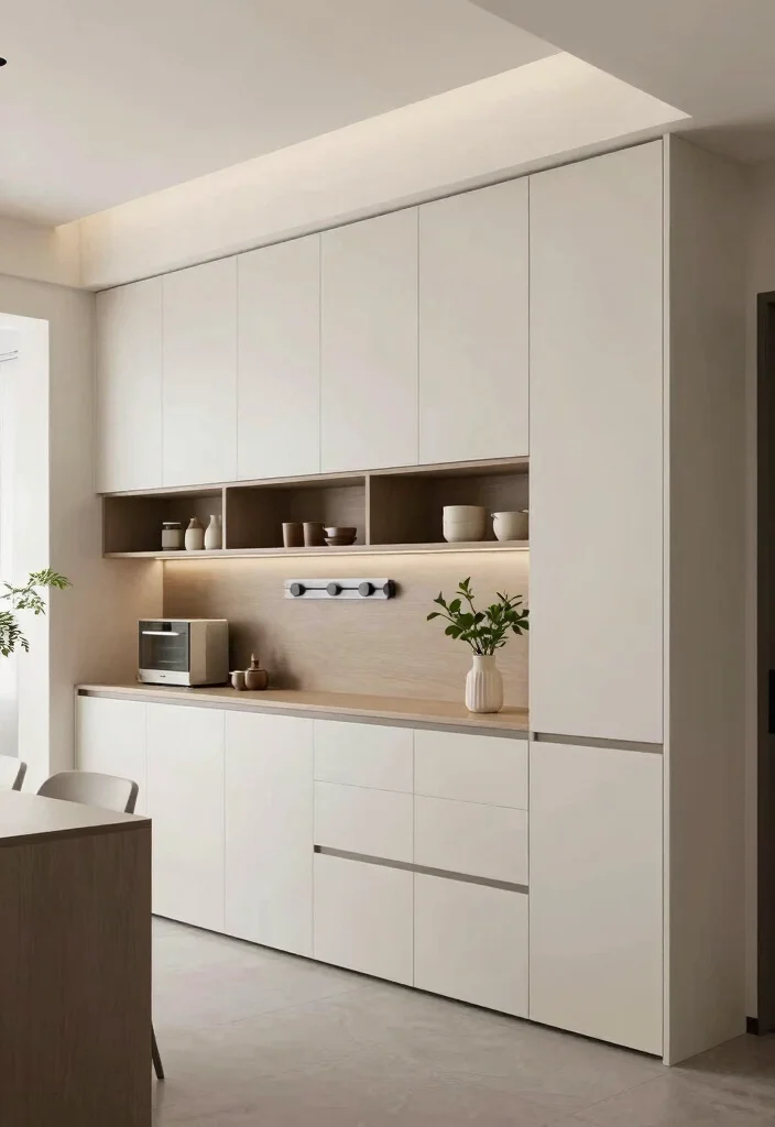 17 Kitchen Garage Cabinet Ideas That Hide Appliances - 11. Vertical Cabinet Organization 1