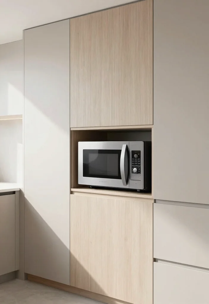 17 Kitchen Garage Cabinet Ideas That Hide Appliances - 13. Built-In Cabinet Solutions 1