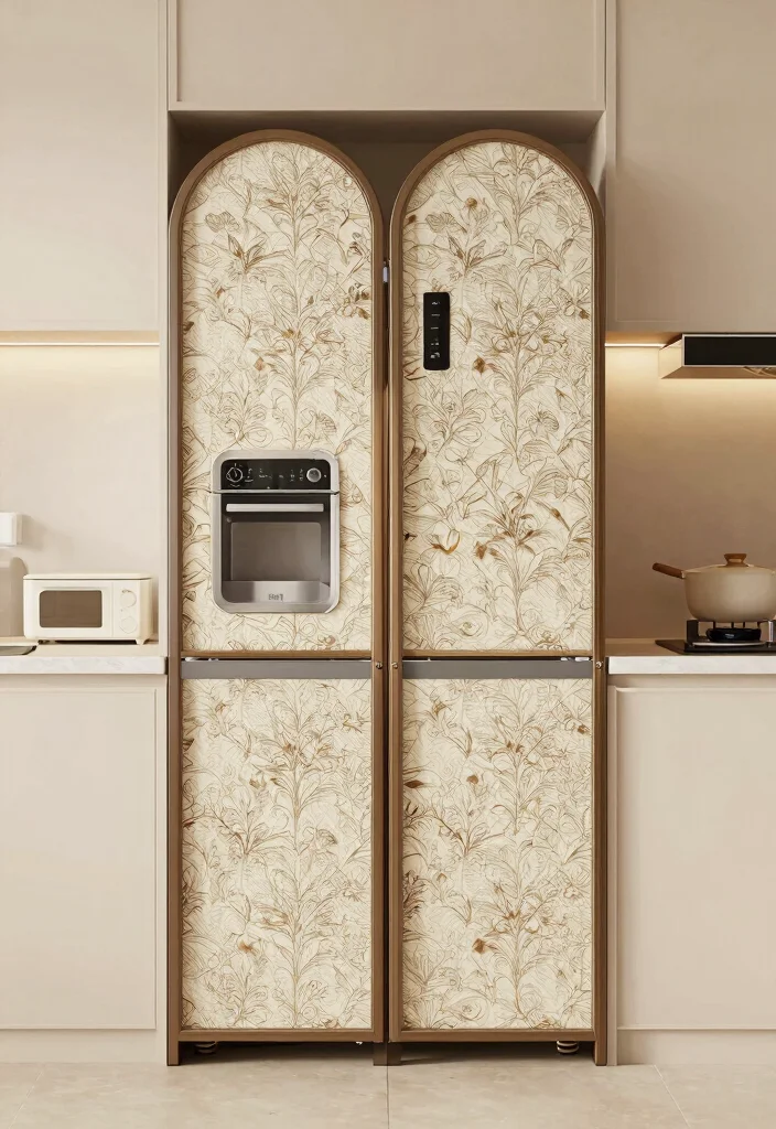 17 Kitchen Garage Cabinet Ideas That Hide Appliances - 14. Decorative Screen Storage 1