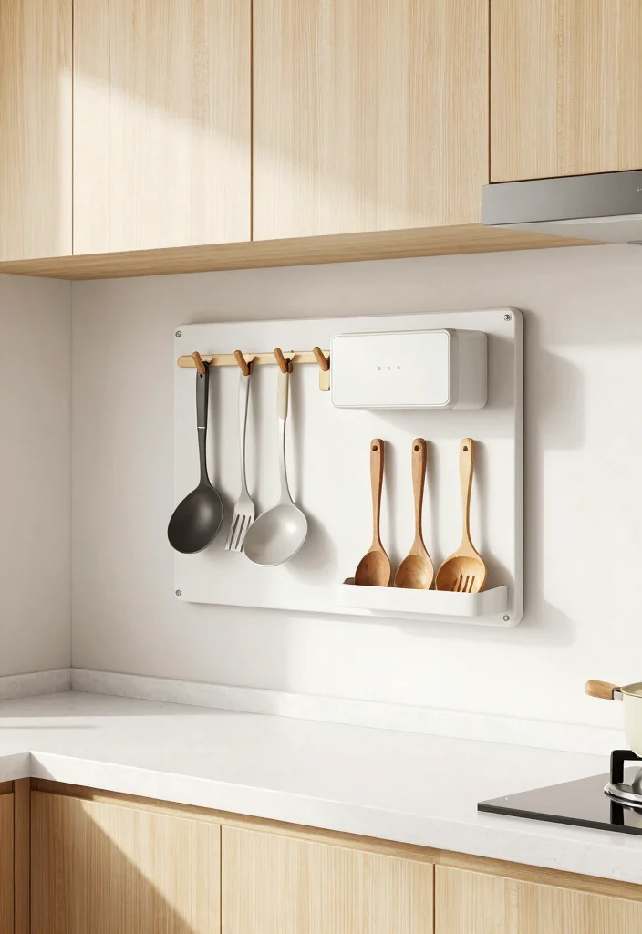 17 Kitchen Garage Cabinet Ideas That Hide Appliances - 15. Magnetic Storage Solutions 1