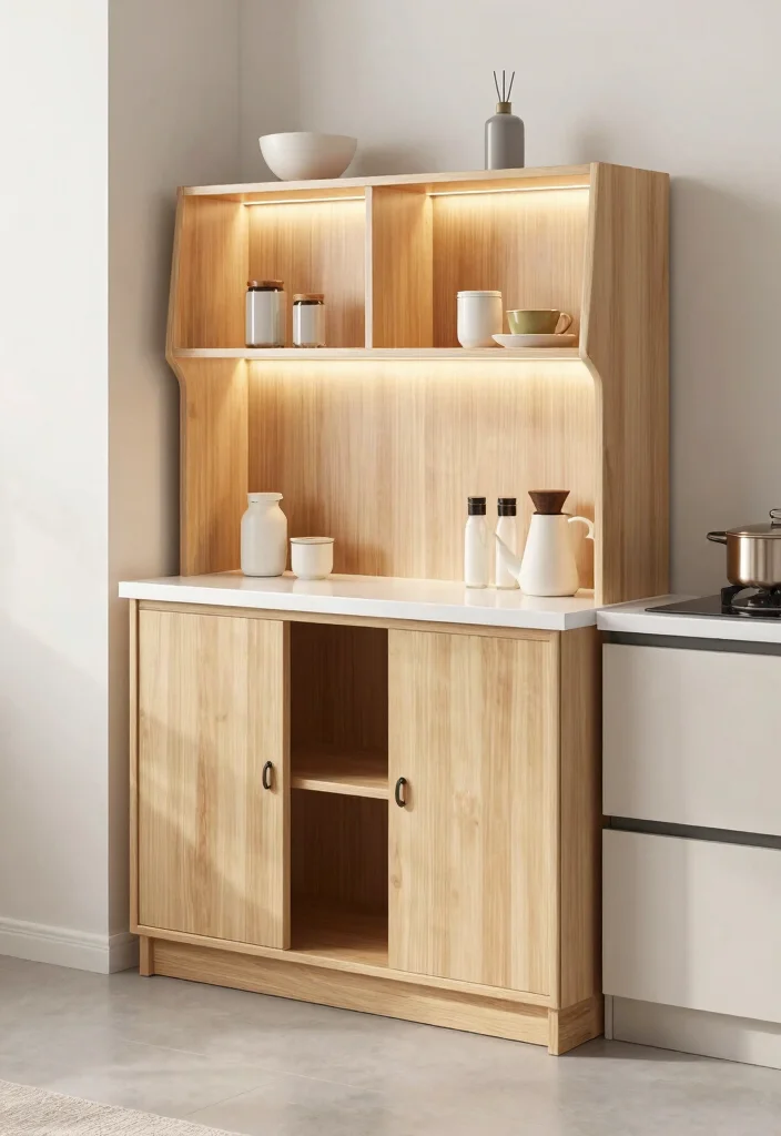 17 Kitchen Garage Cabinet Ideas That Hide Appliances - 6. DIY Cabinets with Hidden Spaces 1