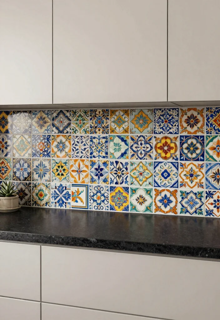 17 Kitchen With Black Granite Countertops Ideas With Luxe Depth - 13. Artistic Backsplash Designs 1